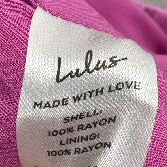 Lulus Pants Women's Purple Floral Wide Leg Lined High Waisted Size Small - Picture 12 of 14